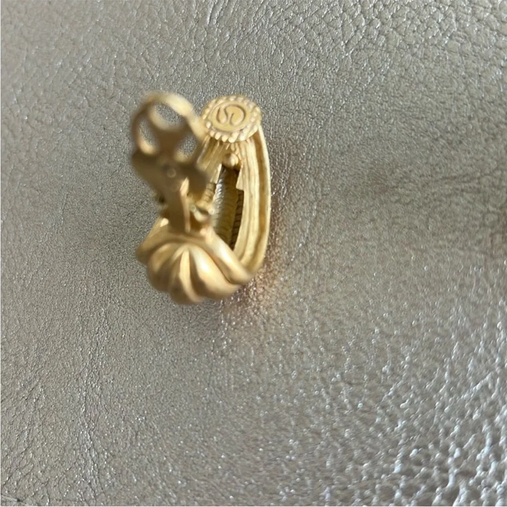 St. John Gold Clip-On Earrings